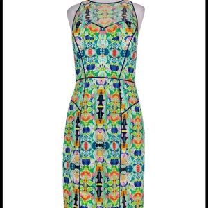 Milly Kaleidoscope Mesh Top Racer Back Dress 4